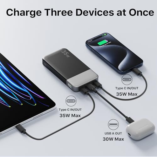 NOBIS Power Bank 35W 10000mAh Portable Charger - color: Black