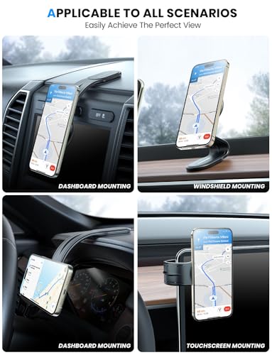 MagSafe Car Mount Detachable, Bendable Magnetic Phone Holder for Car