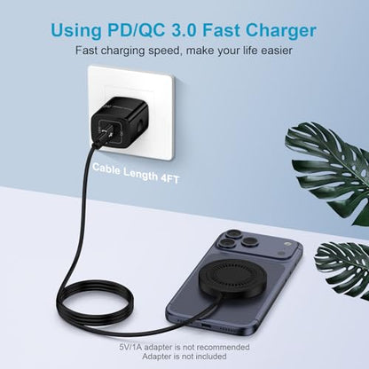 Magnetic Charger Google Pixel 11 Pro Wireless Charger 15W Fast Charging Pad - color: black