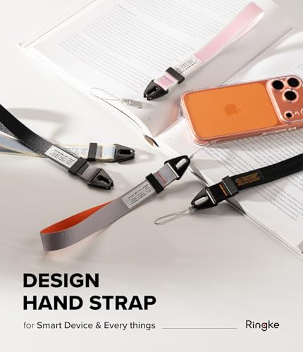 Ringke Hand Strap [Phone Wrist Strap] Designed for Camera Strap and Phone Strap, Adjustable Sturdy Universal Lanyard Compatible with Camera and Phone Case - Black - color: Black