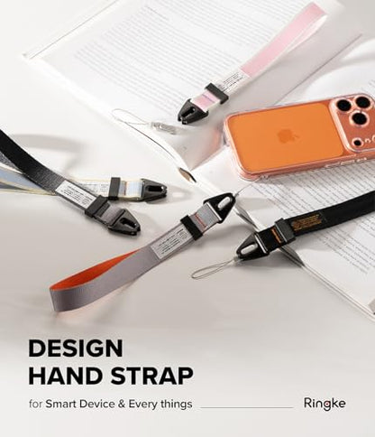 Ringke Hand Strap [Phone Wrist Strap] Designed for Camera Strap and Phone Strap, Adjustable Sturdy Universal Lanyard Compatible with Camera and Phone Case - Black - color: Black
