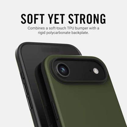 Ridge Case Compatible with iPhone 17 AIR - Compatible with MAGSAFE & Wireless Charging, Aluminum Control Buttons, Dual-Layer Construction, TPU Bumper with Drop Protection (Matte Olive) - color: Matte Olive, size: iPhone Air