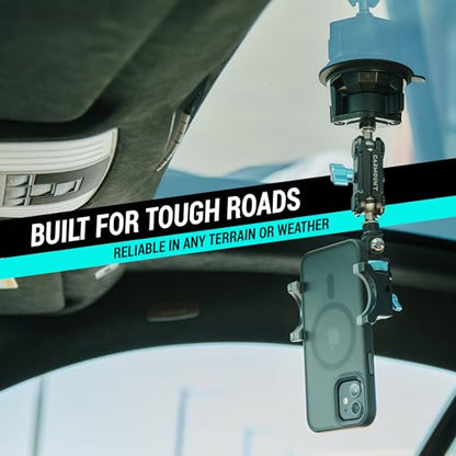 CARMOUNT TitanX100 Pro – 2026 Model, Universal Dashboard & Windshield Cell Phone Car Mount, Adjustable Suction Cup Phone Mount, Heavy Duty Metal Phone Holder, Window Phone Mount - style: TitanX100 Pro