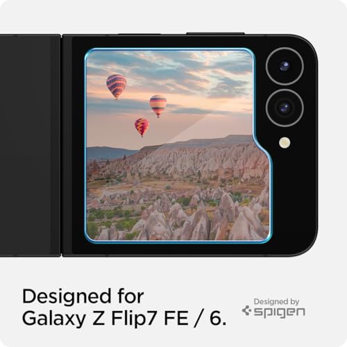 Spigen Screen Protector GlasTR EZ FIT for Galaxy Z Flip 7 FE, Z Flip 6 - size: Galaxy Z Flip7 FE / Galaxy Z Flip 6