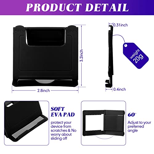 Macarrie 24 Cell Phone Stand, Universal Foldable Tablet Stand, Black - color: Black