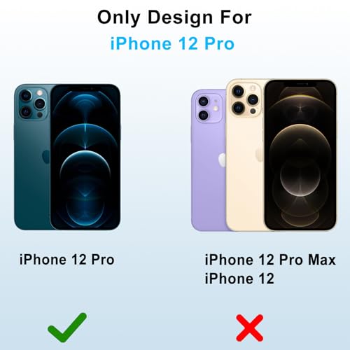Belt Clip Holster Compatible with iPhone 12 Pro Defender Case with 360° Rotating Stand - Heavy Duty Protection Anti-Drop Shockproof, Black - size: iPhone 12 Pro
