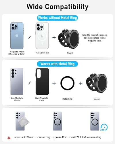 Stroller Phone Holder, Compatible with MagSafe, Magnetic Handlebar Mount