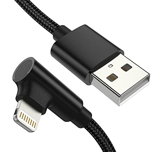 1ft Right Angle Lightning Cable Short, 3 Pack USB to iPhone Cord 90 Degree