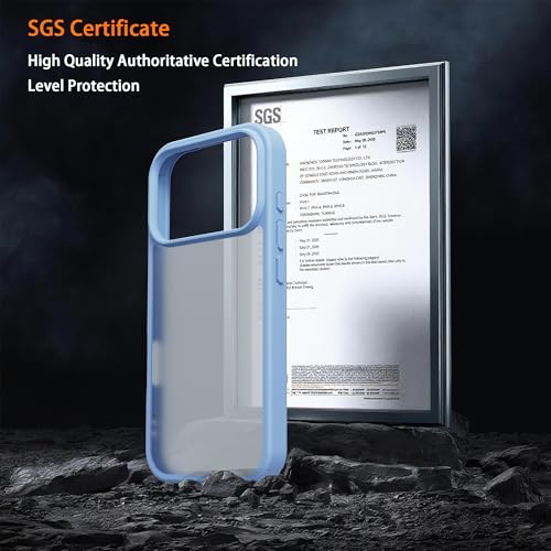 for iPhone 17 pro Case Translucent Matte Phone Cover, [10 FT Military Grade Drop Protection] Slim Durable Shockproof Protective Bumper (Light Blue, iPhone 17 pro) - color: Light Blue, size: iPhone 17 pro