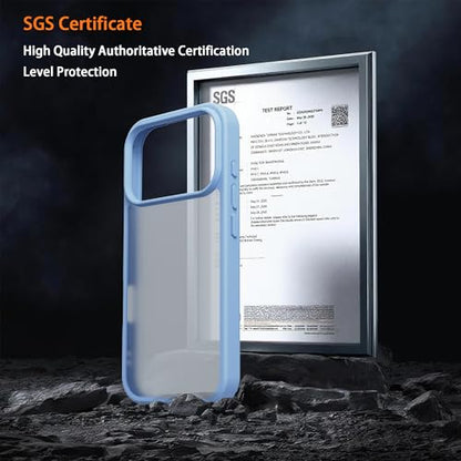 for iPhone 17 pro Case Translucent Matte Phone Cover, [10 FT Military Grade Drop Protection] Slim Durable Shockproof Protective Bumper (Light Blue, iPhone 17 pro) - color: Light Blue, size: iPhone 17 pro