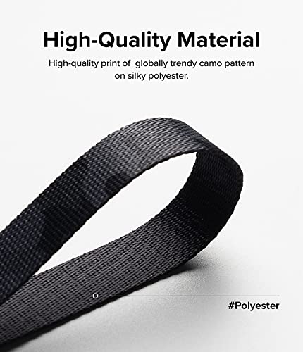 Ringke Phone Lanyard for iPhone 17 Pro Max and Most Smartphones [One-Touch Buckle] Shoulder Strap Adjustable Sturdy Universal Phone Crossbody Neck Lanyard for Travel Essentials - Camo Black - color: Camo Black