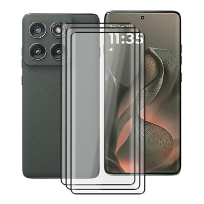 for Motorola Edge 2025 Tempered Glass Screen Protector, [3 Pack] 9H Hardness Protective Film for Motorola Edge 2025 (6.70"), High Clear, Anti Scratch, Bubble Free Tempered Glass Film