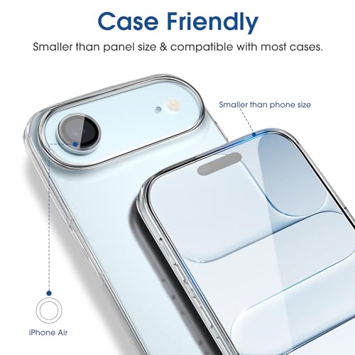 amFilm OneTouch for iPhone Air Screen Protector 6.5'' Tempered Glass - size: 17-6.5”