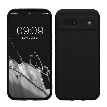 kwmobile Case Compatible with Google Pixel 8a Case - Protective Slim TPU Phone Cover - Soft Matte Finish - Black Matte - color: black matte