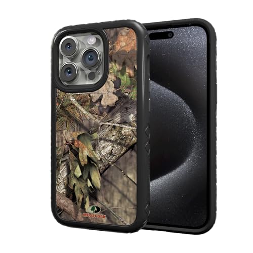 Mossy Oak | Breakup Country | Dual-Layer Case in Onyx Black Designed for iPhone 13 Pro Shock & Drop Proof - Durable | As Seen on Shark Tank - color: Breakup Country | Onyx Black, size: Apple iPhone 13 Pro