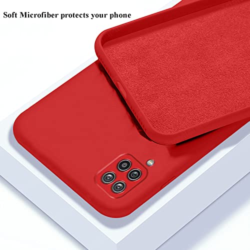 Soft Silicone Protective Case for Samsung A42 5G (Red) | Matte Soft Touch for Samsung Galaxy A42 5G Phone Case Silicone Slim Cute Anti-Fingerprint Elegant Cover Shockproof Aesthetic - color: Red
