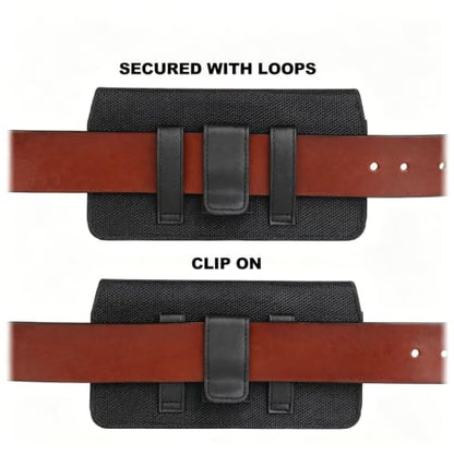 Nylon Phone Belt Holder Case Holster with Magnetic Closure for Men Women - color: Nylon2, size: XL(6.85" x 3.6" x 0.75")