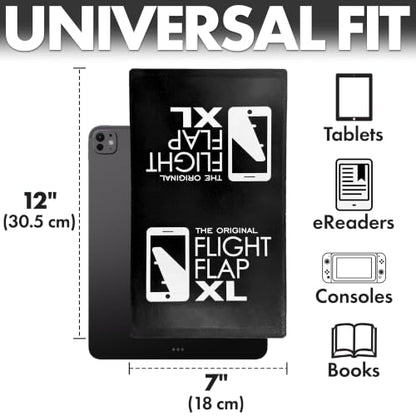 Flight Flap Airplane Phone Holder, Flexible Airplane Tablet Holder Travel - color: Black, size: XL