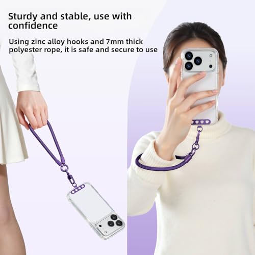 Phone Wrist Strap Lanyard Hand Wristlet with 360° Rotating Clip Stainless Steel Tether Buckle Finger Grip Strong Durable Anti-Tangle Universal for iPhone 17 Pro Camera Keychain Travel Beige - color: Beige