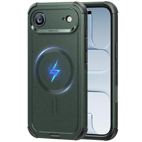 ESR for iPhone Air Case, for MagSafe, Rugged, Olive Green | 7X Military-Grade Drop Protection, Magnetic Phone Case, Shock-Absorbing Rugged Cover, Dustproof Port Cover, Secure Grip - color: Green, size: iPhone Air 6.5 inch