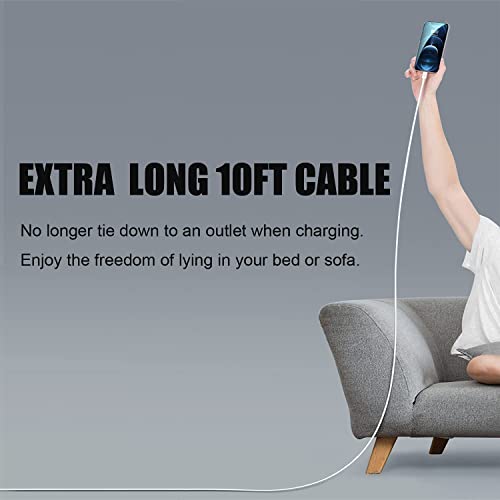 iPhone Fast Charger, Fast Adapter i Phone 2Pack Dual Port USB Wall Charger - color: White 2Pack 10FT