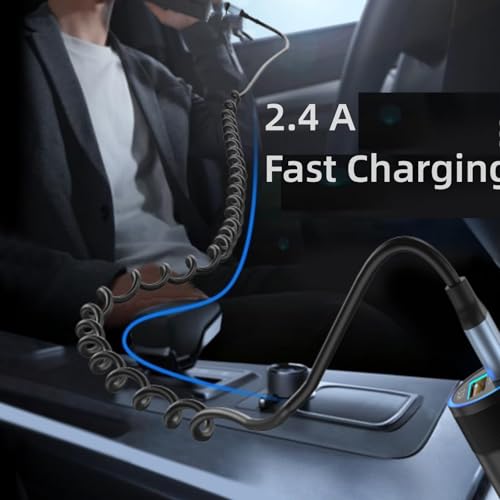 Coiled Lightning Cable for Car, [MFi Certified] 2Pack Retractable iPhone Charger Cord Apple Car Play USB to Lightning Cable 3FT Coiled iPhone Charger Cord for iPhone14/13/12/11/8/7/Plus/6S iPad/iPod