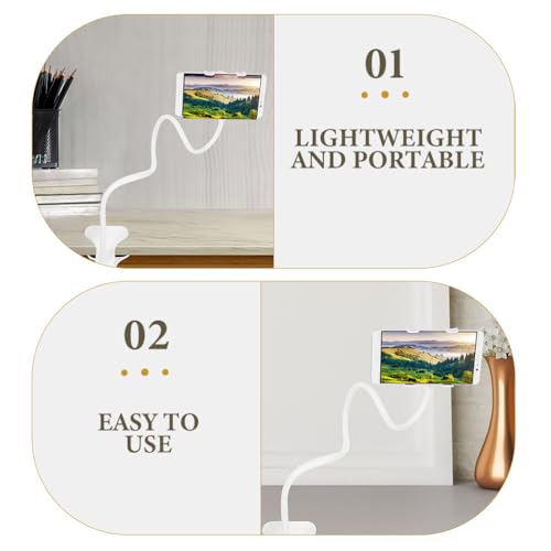 Homoyoyo 2pcs Gooseneck Phone Holder for Bed 360 Adjustable Clamp Clip Phone Mount Holder Cell Phone Clip Support Stand Overhead Cell Phone Mount Stand for Desk