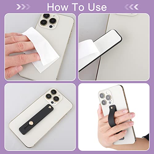 WLLHYF 2Pcs Phone Loop Finger Holder, Silicone Phone Grip (2pcs-Black)