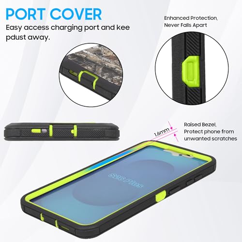 Compatible for Samsung S26 Rugged Case with Belt Clip Holster & Built-in Screen Protector, Heavy-Duty Full-Body Shockproof Cover, Military-Grade Protective Phone Case (Camo Green) - color: Camo Green