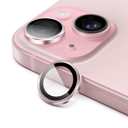 JETech Camera Lens Protector for iPhone 15/15 Plus, Pink, 1 Set - color: Pink