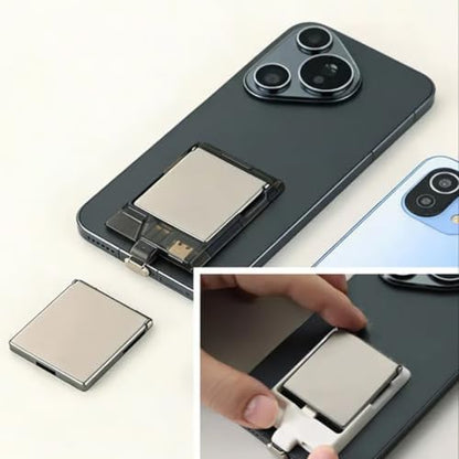 Wireless Bluetooth Ultra-Thin Foldable Earphones, 6mm Modular Design Charging Case, No Stress, Bluetooth Wireless Earphones for Travel, Calls & Music (Gray)