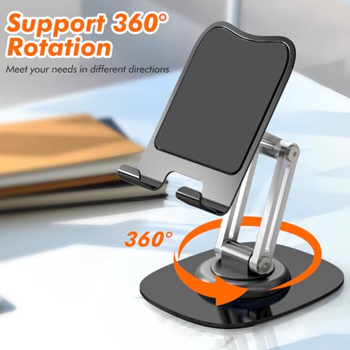Metal Phone Stand, Adjustable Foldable Cell Phone Stand Holder for Desk