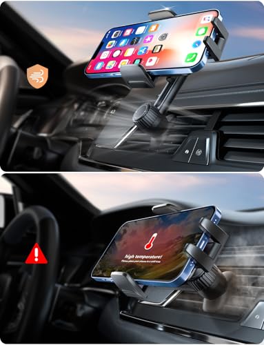 2026 Car Phone Holder [Never Blocking Vent] with Wide Clamp - color: Gray