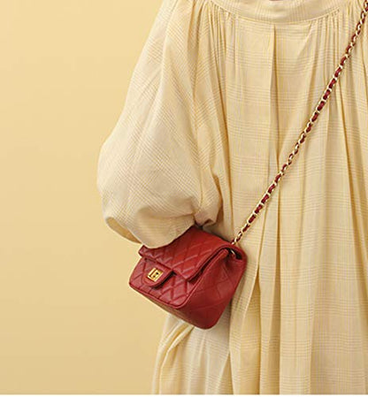 UnnFiko 43" DIY Bag Purse Chain Strap Replacement Crossbody Bag Straps Purse Accessories Straps Handmade Shoulder Bag Charms for Handbag Bags (Red & Gold, Metal Chain) - color: Red & Gold