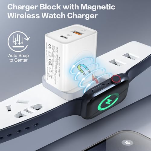 iSeekerKit for A-pple Watch Charger, 20W USB Fast Charging Block - color: 3-in-1 Charger