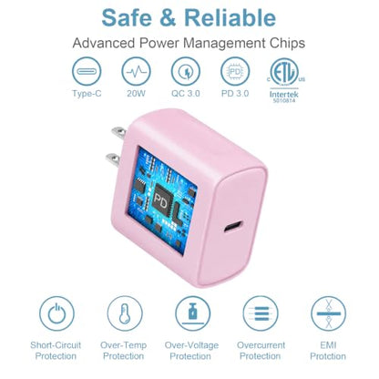 iPhone Charger Fast Charging 10FT iPhones 17 16 15 Charger - color: Pink, size: 10FT
