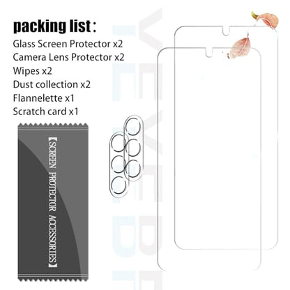 Screen Protector for Samsung Galaxy S23, [2+2 Pack] Tempered Glass for Galaxy S23 & Camera Lens Protectors[Ultrasonic Fingerprint Unlock] [Case Friendly] [Bubble-Free] - size: Galaxy S23