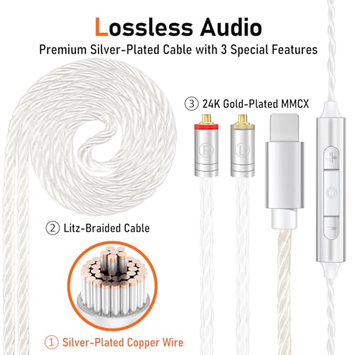 Audiovance Vibes 202ML HiFi Wired Earbuds for iPhone 14/13/12/11/X, Pro Max - color: 4-Pink