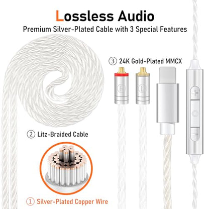 Audiovance Vibes 202ML HiFi Wired Earbuds for iPhone 14/13/12/11/X, Pro Max - color: 4-Pink