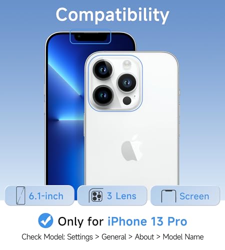 USLAI Case for iPhone 13 Pro, Anti-Yellowing, Crystal Clear Back, Shockproof & Military‑Grade Drop Protection - Transparent - color: Clear, size: iPhone 13 Pro