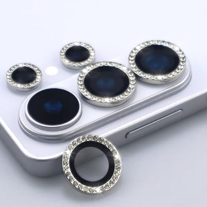 for Samsung Galaxy S26 Ultra Camera Lens Protector, Bling Diamond Metal Ring Tempered Glass Lens Cover, Sparkly Rhinestone Accessories (Silver) - color: Silver
