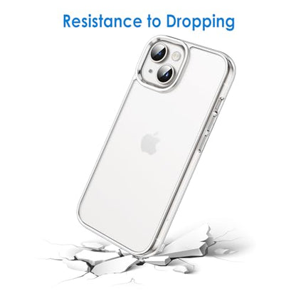 JETech Case for iPhone 13 6.1-Inch, Non-Yellowing Shockproof Phone Bumper Cover, Scratch-Resistant and Anti-Fingerprint Matte Back (Frosted Clear) - color: Frosted Clear