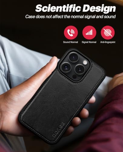 OCASE for iPhone 16 Pro Max Case Detachable Wallet Case with Card Holder, 2 in 1 Pu Leather Flip Folio with RFID Blocking Stand Wrist Strap Shockproof Phone Cover 6.9 Inch 2024, Black | Removable magnetic case, with hand strap, wireless charging, card slo