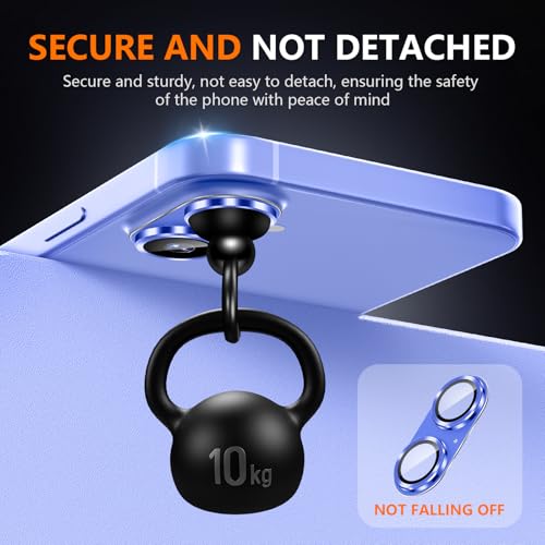 Suoman for iPhone 16/16 Plus Camera Lens Protector, 9H Tempered Glass Film - color: Ultramarine