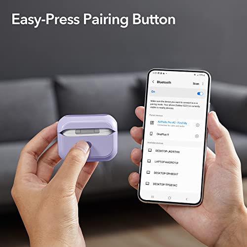 ESR for AirPods Pro 2 Case, Compatible with MagSafe, Purple - color: Purple, size: AirPods Pro 2&1 Case