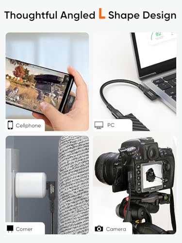 USB 3.2Gen 2x2 Angle USBC to C for MacBook, iPhone 17,iPad, SSD, Dock,1.0ft - color: 20G, size: 1FT-Angled