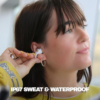 Skullcandy Push 720 Open Wireless Open-Ear Bluetooth Earbuds - Bone - color: Bone/Gold