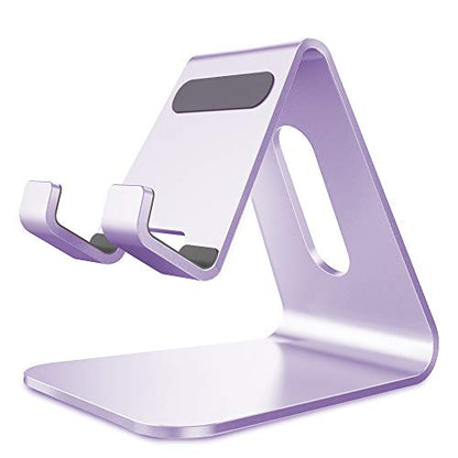 CreaDream Phone Stand Holder, Aluminum Phone Stand for Desk - color: Purple