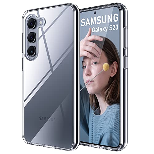 Silicone Clear for Samsung Galaxy S23 Case,Thin with Comfort Grip | Soft Slim-Fit TPU Galaxy S23 Phone Cover,Non-Slip,Shockproof Protection,Scrath-Resistant - size: Galaxy S23