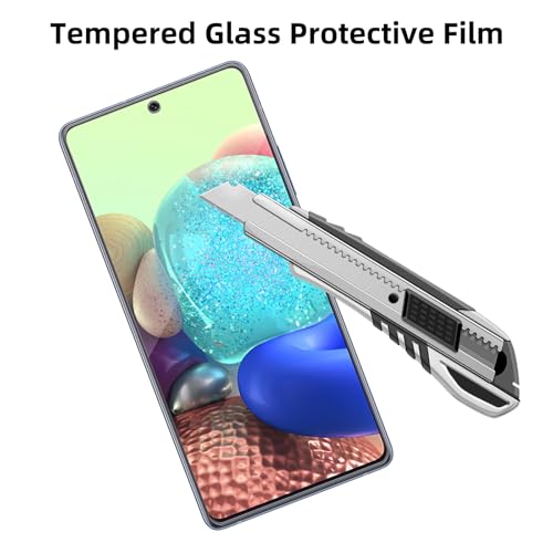 4 Pack Glass Screen Protector Compatible for Samsung Galaxy A71 5G / SM-A716 A716U A716A A7160 A716D [9H Hardness]-HD Screen Tempered Glass, Scratch Resistant,Easy Install [Case Friendly] - size: Galaxy A71 5G